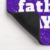 Happy Vaderdag Paint Splatter Paarse en wit Muismat (Hoek)