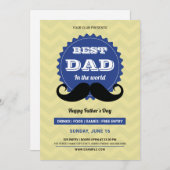 Happy Vaderdag party-uitnodiging Kaart (Voorkant / Achterkant)