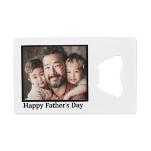 Happy Vaderdag Personaliseer Aziatisch Amerikaans Kredietkaart Flessenopener