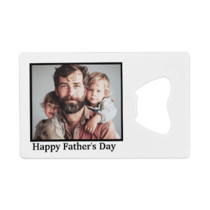 Happy Vaderdag Personaliseer Kaukasisch Amerikaans Kredietkaart Flessenopener