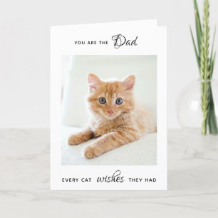 Happy Vaderdag Personalized Pet Photo Cat Pap Feestdagen Kaart