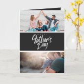Happy Vaderdag Photo Collage-cadeaukaart Kaart (Gele Bloem)