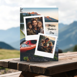 Happy Vaderdag Photo Template Camping thema Kaart
