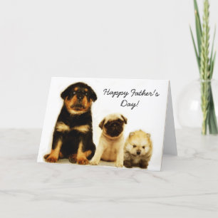 Happy Vaderdag puppies wenskaart Kaart