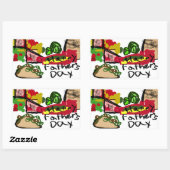 Happy Vaderdag Rechthoekige Sticker (Vel)