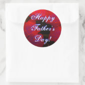 Happy Vaderdag Red Roses Ronde Sticker (Tas)