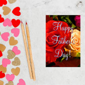 Happy Vaderdag Red Yellow Roses Poster