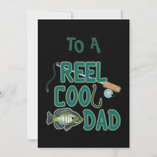 Happy Vaderdag Reel Cool Dad Viste Kaart (Voorkant)