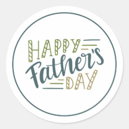 Happy Vaderdag Ronde Sticker