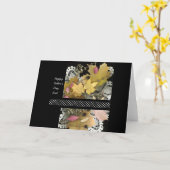 Happy Vaderdag Rustic Leaves Kaart (Gele Bloem)