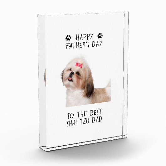 Happy Vaderdag Shih Tzu Dad Custom Foto (Links)