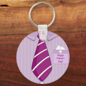 Happy Vaderdag Shirt Stropdas Sleutelhanger (Voorkant)