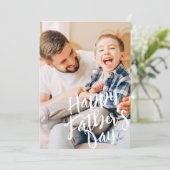 Happy Vaderdag Simple Modern Custom Photo Feestdagenkaart (Staand voorkant)