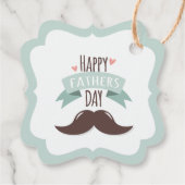 Happy vaderdag - snor bedankjes labels (Achterkant)