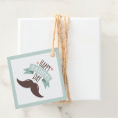 Happy vaderdag - snor bedankjes labels (In situ)