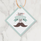 Happy vaderdag - snor bedankjes labels (Achterkant)