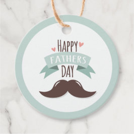 Happy vaderdag - snor bedankjes labels