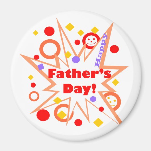 Happy Vaderdag Splash Magneet (Voorkant)
