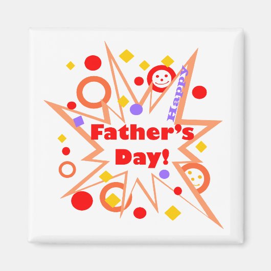 Happy Vaderdag Splash Magneet (Voorkant)