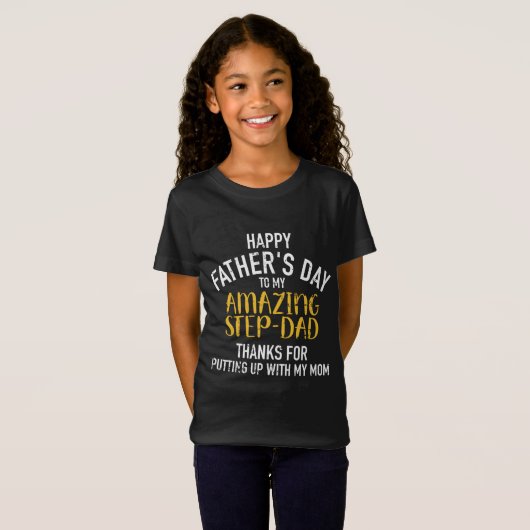 Happy vaderdag step dad t-shirt (Voorkant volledig)