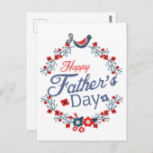 Happy Vaderdag Sticker Briefkaart (Voorkant / Achterkant)