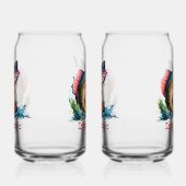 Happy Vaderdag Striking Fish Blikvorm Glas (Links)