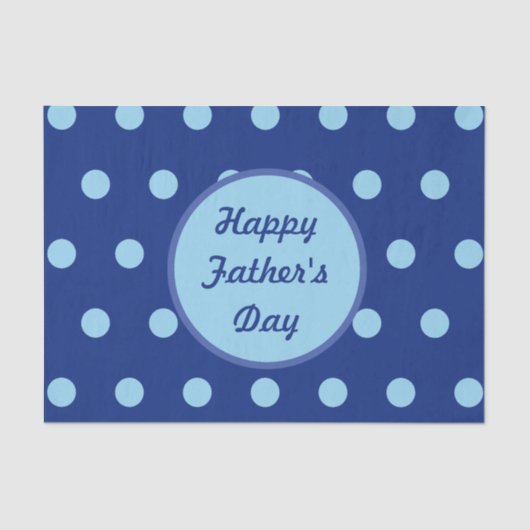 Happy Vaderdag Tissue Paper (Navy & Soft Blue) Tissuepapier (Voorkant)