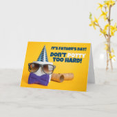 Happy Vaderdag Toilet Paper Potty Humor Kaart (Gele Bloem)
