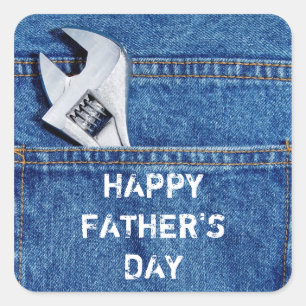 Happy Vaderdag Tool-sticker Vierkante Sticker