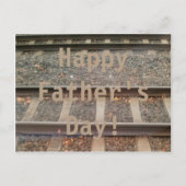 Happy Vaderdag Train Tracks, Spoorweg Briefkaart (Voorkant)