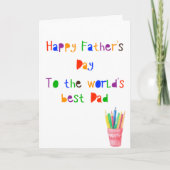 Happy Vaderdag uit Kinder kleuren Kaart (Voorkant)