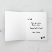 Happy Vaderdag van Dog naar Pawsome Pa Kaart (Binnen)