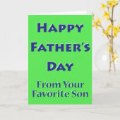 Happy Vaderdag van je favoriete Kaart (Gele Bloem)