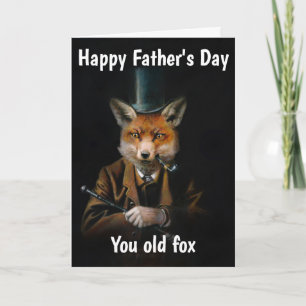 Happy Vaderdag Victoriaans Fox Kaart