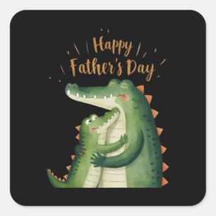 Happy Vaderdag Vierkante Sticker