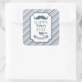 Happy Vaderdag Vierkante Sticker (Tas)