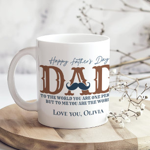 Happy Vaderdag "Voor mij ben jij de wereld" Koffiemok