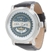  Happy Vaderdag Watch – Classic Badge D Horloge (Gekanteld)