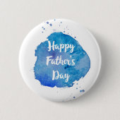 Happy Vaderdag|Waterverf Splash Ronde Button 5,7 Cm (Voorkant)