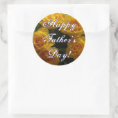 Happy Vaderdag Yellow Roses Ronde Sticker (Tas)