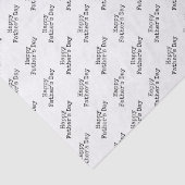 "Happy Vaderdag" zwart op witte achtergrond Tissuepapier (Detail)