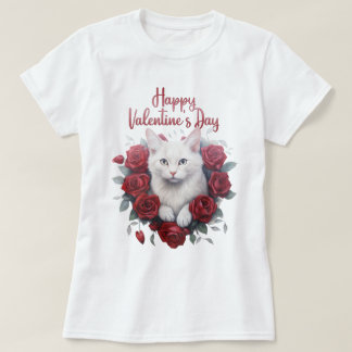 Happy Valentijn Cat Design, Cat T-shirt