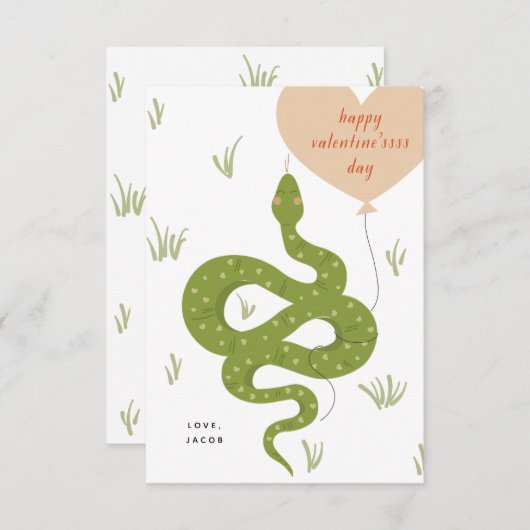 Happy Valentijn Day Kaart wit (Voorkant / Achterkant)