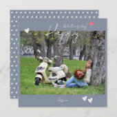 Happy Valentijn Day Modern Script Photo Bedankkaart (Voorkant / Achterkant)