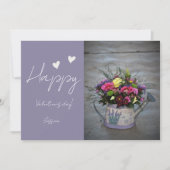 Happy Valentijn Day Modern Script Photo Feestdagenkaart (Voorkant)