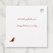 Happy Valentijn Girl en Birds  Gift Label (Achterkant)