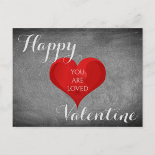 Happy Valentijn Heart Chalkboard Typografie Feestdagenkaart