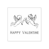 Happy Valentijn Liefde Harten Leuke Cupido Cherubs Rubberstempel (Afrduk)