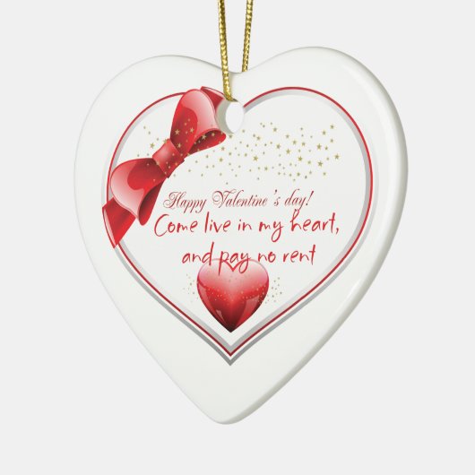 Happy Valentijn Love design Poster Keramisch Ornament (Links)