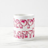 Happy Valentijn Love Hearts Typography Pink Koffiemok (Center)